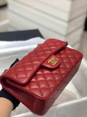 Chanel Flap bag with gold hardware in red 23cm - 3