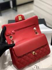 Chanel Flap bag with gold hardware in red 23cm - 2