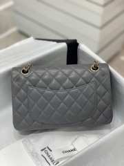 Chanel Flap bag with gold hardware in gray 23cm - 5