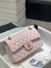 Chanel Flap bag with gold hardware in pink 23cm - 6