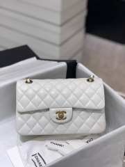 Chanel Flap bag with gold hardware in white 23cm - 1