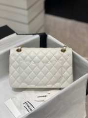 Chanel Flap bag with gold hardware in white 23cm - 3