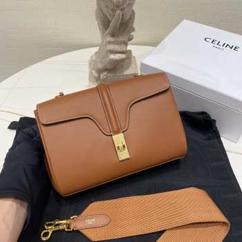 Celine 16 Handbag in brown 23×15×9cm