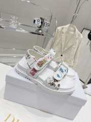 Dior sandal flowers in white 5cm - 4