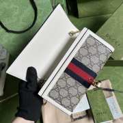 Gucci Jackie 1961 Chain Wallet In White 19x10x3.5cm - 6