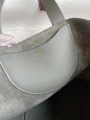 Hermes Pig Nose Vegetable Basket bag in gray 18cm - 2