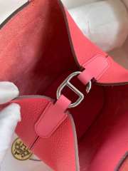 Hermes Pig Nose Vegetable Basket bag in pink rose 18cm - 2