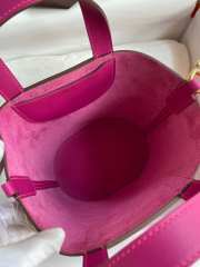 Hermes Pig Nose Vegetable Basket bag in rose purple 18cm - 2