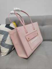 Burberry Medium Freya Leather & Canvas Tote Bag In Pink 33cm - 6