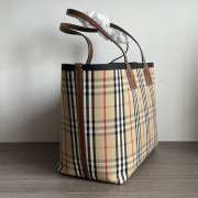 Burberry London Medium Check Cotton Tote 'Briar Wood' 51.3x18.5x29cm - 4