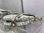 Uubags | Dior Saddle Bag In Gray With Gold Buckle 25cm - 5