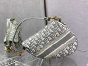 Uubags | Dior Saddle Bag In Gray With Gold Buckle 25cm - 6