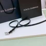 Dolce & Gabbana Belt With Silver Buckle Width 1cm - 3