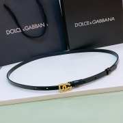 Dolce & Gabbana Belt With Gold Buckle Width 1cm - 1