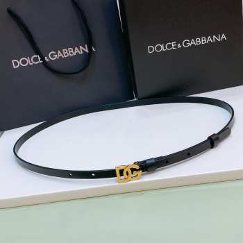 Dolce & Gabbana Belt With Gold Buckle Width 1cm