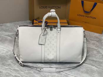 Keepall Bandouliere 50 Travel Bag In White 50x29x23cm