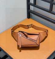 Loewe Mini Puzzle Bumbag In Brown 12x18x8cm - 1