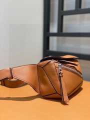 Loewe Mini Puzzle Bumbag In Brown 12x18x8cm - 3