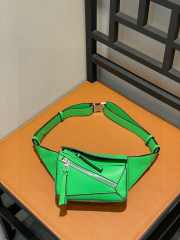 Loewe Mini Puzzle Bumbag In Green 12x18x8cm - 1