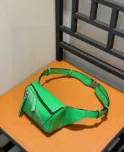 Loewe Mini Puzzle Bumbag In Green 12x18x8cm - 6