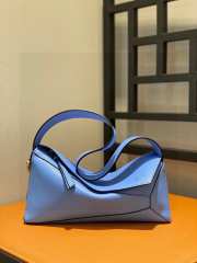 Loewe Puzzle Hobo In Blue 29x12x10cm - 2