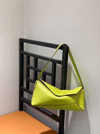 Loewe Puzzle Hobo In Yellow Green 29x12x10cm