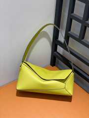 Loewe Puzzle Hobo In Yellow Green 29x12x10cm - 2