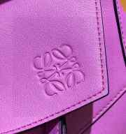 Loewe Puzzle Hobo In Purple 29x12x10cm - 5