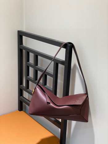 Loewe Puzzle Hobo In Dark Brown 29x12x10cm