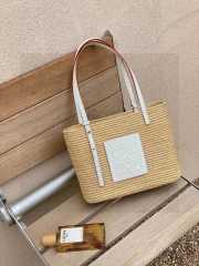 Loewe Shigra Basket In Beige 26x22x10cm - 4