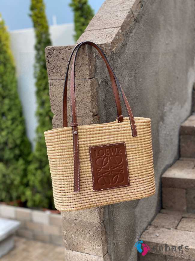 Loewe Shigra Basket In Brown 26x22x10cm - 1