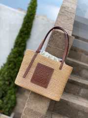 Loewe Shigra Basket In Brown 26x22x10cm - 5