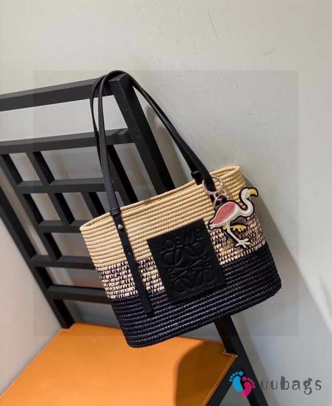 Loewe Shigra Basket In Black 26x22x10cm - 1