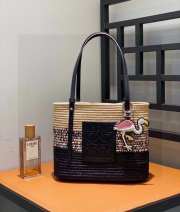 Loewe Shigra Basket In Black 26x22x10cm - 6