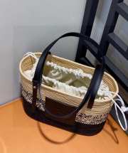 Loewe Shigra Basket In Black 26x22x10cm - 2