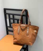 Loewe fold shopper in brown 50x20x31cm - 5