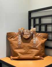 Loewe fold shopper in brown 50x20x31cm - 3