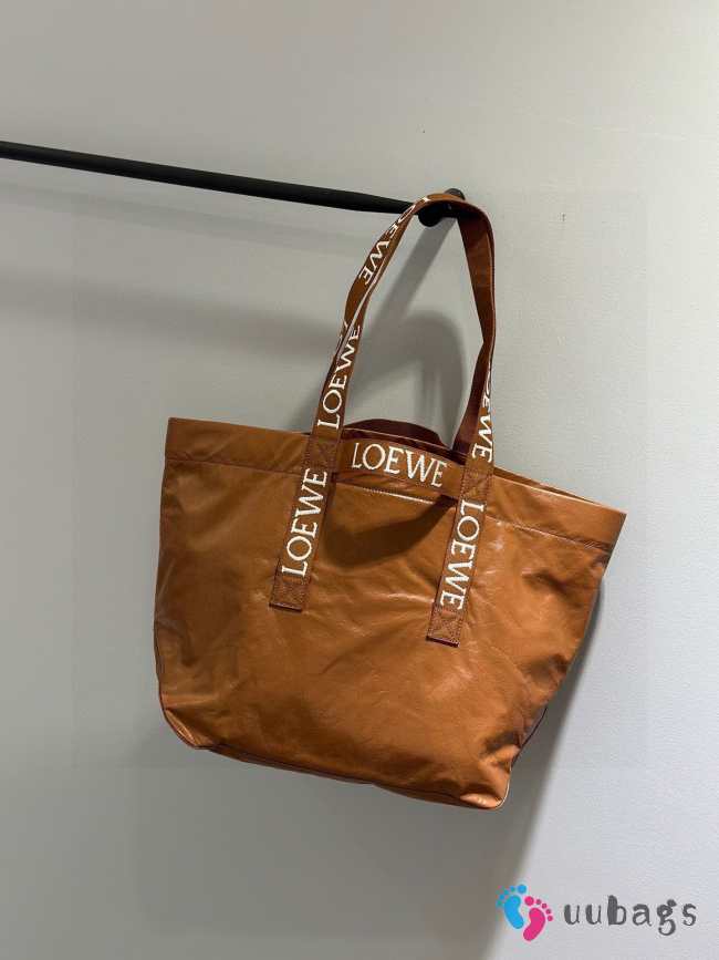 Loewe fold shopper in brown 50x20x31cm - 1