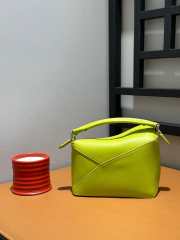 Loewe Mini Puzzle Shoulder Bag In Green 18x8x12cm - 2