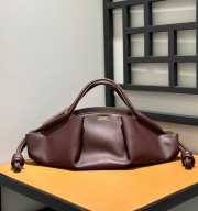 Loewe paseo bag in shiny nappa calf skin dark brown  - 1