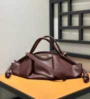 Loewe paseo bag in shiny nappa calf skin dark brown  - 2