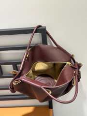 Loewe paseo bag in shiny nappa calf skin dark brown  - 3