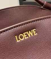 Loewe paseo bag in shiny nappa calf skin dark brown  - 5