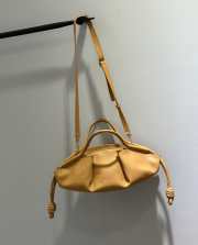 Loewe medium paseo bag in shiny nappa calf in yellow - 4