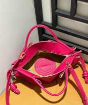 Loewe medium paseo bag in shiny nappa calf in pink - 4