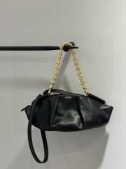 Loewe medium paseo bag in shiny nappa calf in black with gold strap - 6