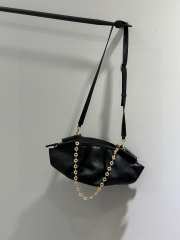 Loewe medium paseo bag in shiny nappa calf in black with gold strap - 5