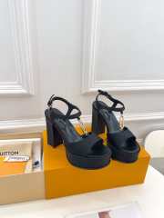 Louis Vuitton high-heeled sandals in black 11cm  - 1