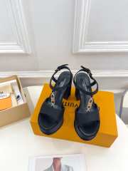 Louis Vuitton high-heeled sandals in black 11cm  - 6