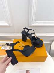 Louis Vuitton high-heeled sandals in black 11cm  - 5